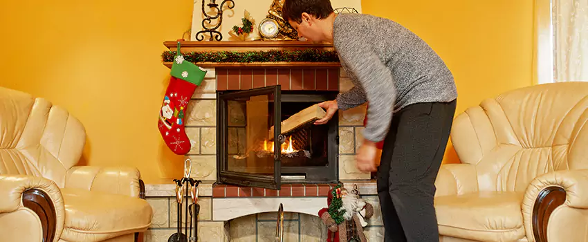 Rusted Metal Fireplace Restoration in New Castle, Indiana